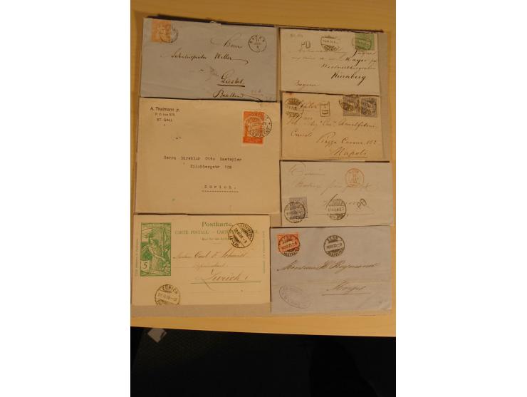 1850/1920 (ca.), Posten Briefe, dabei Rayon, über 110 Strubli etc., unterschiedliche Erhaltung