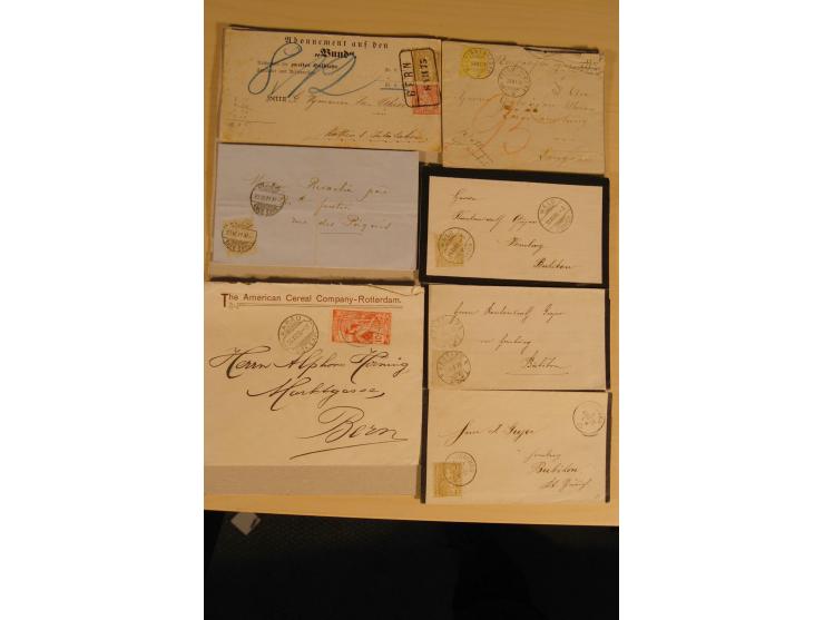 1850/1920 (ca.), Posten Briefe, dabei Rayon, über 110 Strubli etc., unterschiedliche Erhaltung