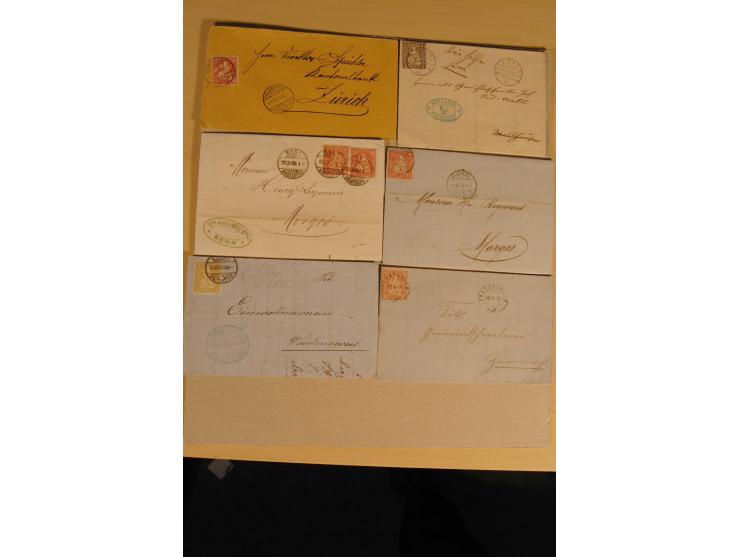 1850/1920 (ca.), Posten Briefe, dabei Rayon, über 110 Strubli etc., unterschiedliche Erhaltung