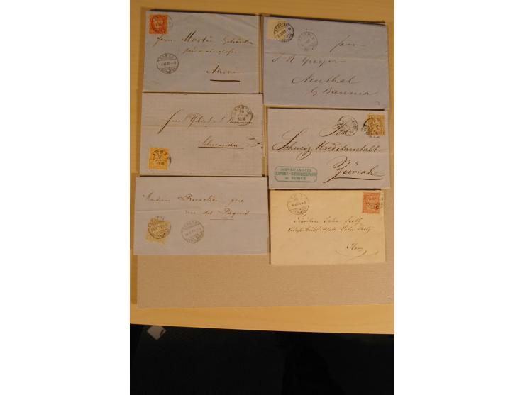 1850/1920 (ca.), Posten Briefe, dabei Rayon, über 110 Strubli etc., unterschiedliche Erhaltung
