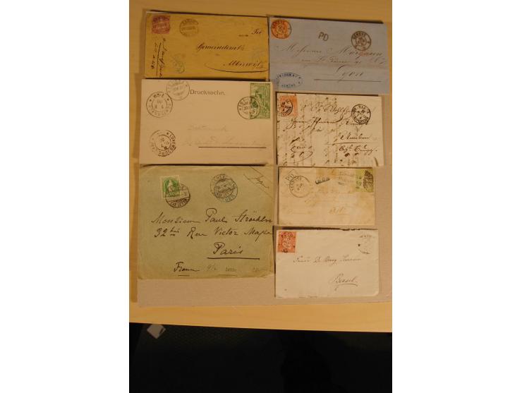 1850/1920 (ca.), Posten Briefe, dabei Rayon, über 110 Strubli etc., unterschiedliche Erhaltung