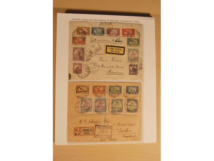 1921/26, Madonna 50-10000 Kr., Spezialsammlung mit 50 Kr., Erst-Probedruck in schwarz, 200-10000 Kr. ungezähnt, Verzähnungen,
