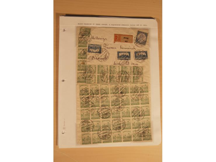1921/26, Madonna 50-10000 Kr., Spezialsammlung mit 50 Kr., Erst-Probedruck in schwarz, 200-10000 Kr. ungezähnt, Verzähnungen,