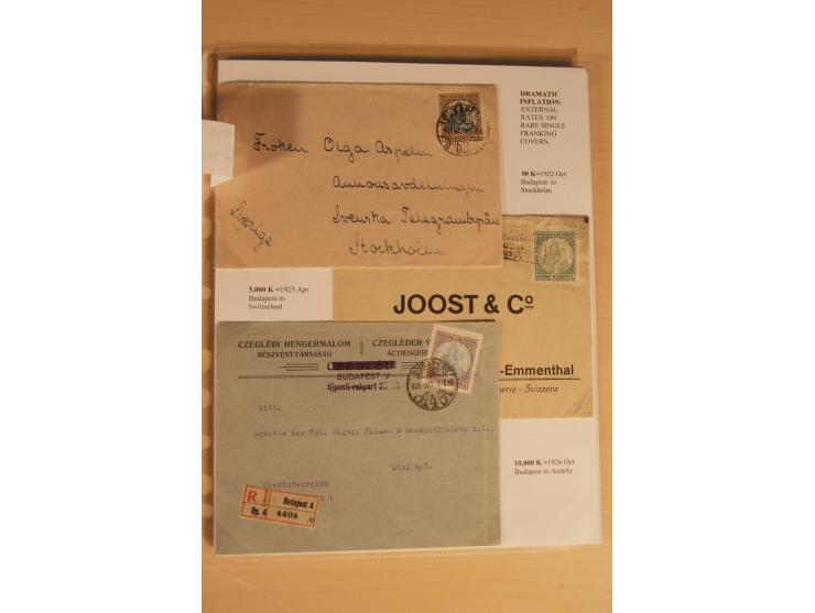1921/26, Madonna 50-10000 Kr., Spezialsammlung mit 50 Kr., Erst-Probedruck in schwarz, 200-10000 Kr. ungezähnt, Verzähnungen,