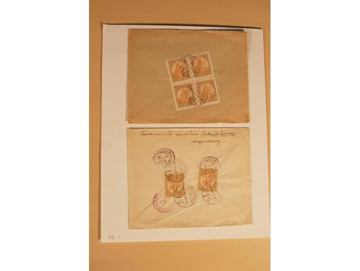 1921/26, Madonna 50-10000 Kr., Spezialsammlung mit 50 Kr., Erst-Probedruck in schwarz, 200-10000 Kr. ungezähnt, Verzähnungen,