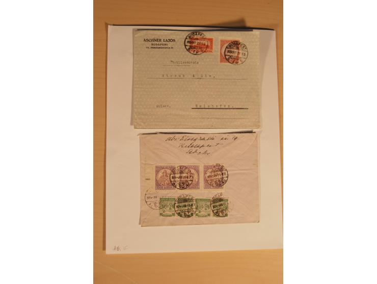 1921/26, Madonna 50-10000 Kr., Spezialsammlung mit 50 Kr., Erst-Probedruck in schwarz, 200-10000 Kr. ungezähnt, Verzähnungen,