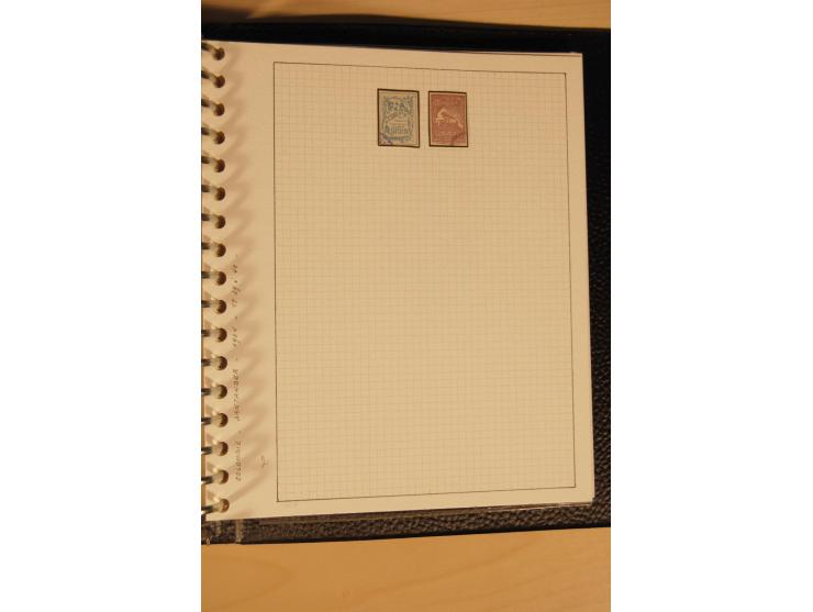 1859/1930 (ca.), ungebrauchte und gestempelte Sammlung mit Gebieten in 3 kleinen Ordnern, dabei bessere frühe Werte in zum Te