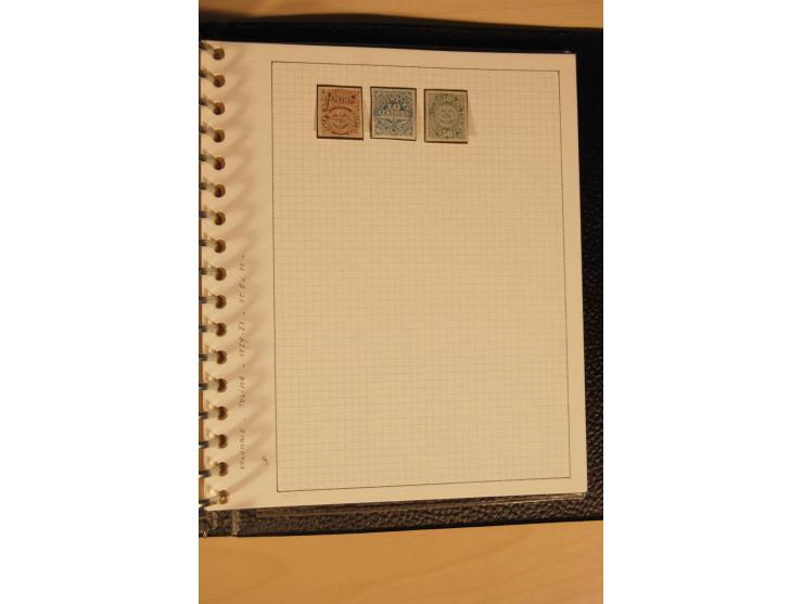 1859/1930 (ca.), ungebrauchte und gestempelte Sammlung mit Gebieten in 3 kleinen Ordnern, dabei bessere frühe Werte in zum Te