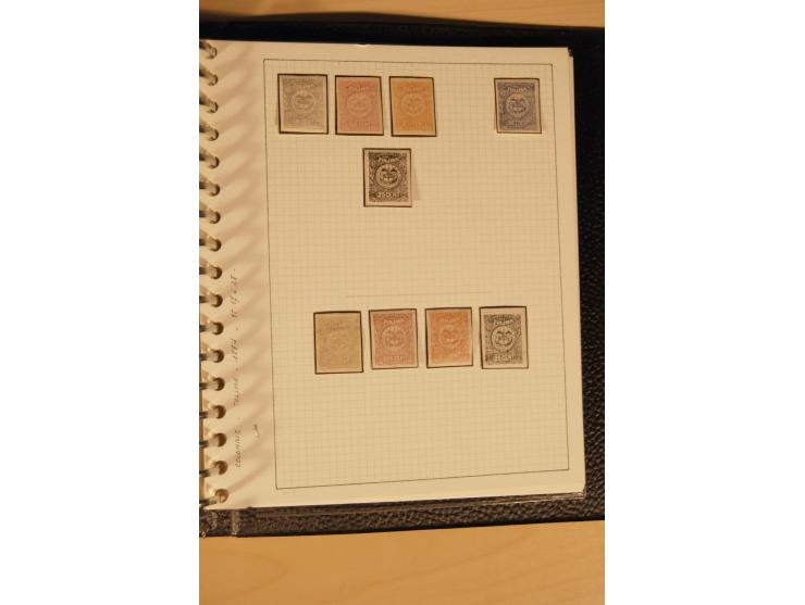 1859/1930 (ca.), ungebrauchte und gestempelte Sammlung mit Gebieten in 3 kleinen Ordnern, dabei bessere frühe Werte in zum Te