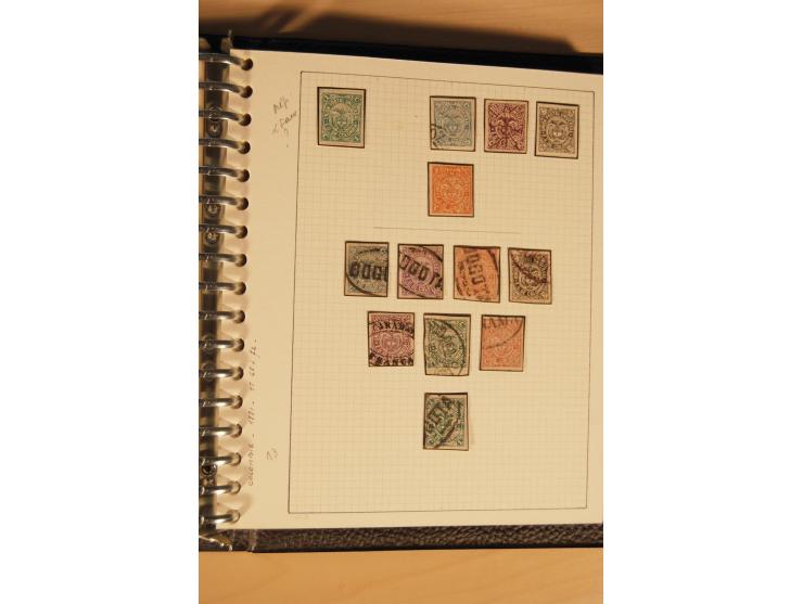 1859/1930 (ca.), ungebrauchte und gestempelte Sammlung mit Gebieten in 3 kleinen Ordnern, dabei bessere frühe Werte in zum Te