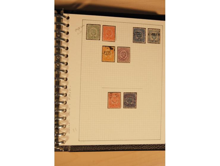 1859/1930 (ca.), ungebrauchte und gestempelte Sammlung mit Gebieten in 3 kleinen Ordnern, dabei bessere frühe Werte in zum Te