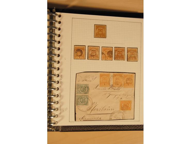 1859/1930 (ca.), ungebrauchte und gestempelte Sammlung mit Gebieten in 3 kleinen Ordnern, dabei bessere frühe Werte in zum Te