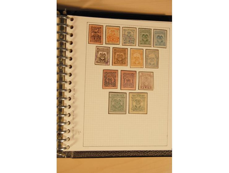 1859/1930 (ca.), ungebrauchte und gestempelte Sammlung mit Gebieten in 3 kleinen Ordnern, dabei bessere frühe Werte in zum Te