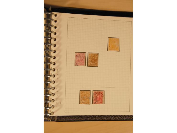 1859/1930 (ca.), ungebrauchte und gestempelte Sammlung mit Gebieten in 3 kleinen Ordnern, dabei bessere frühe Werte in zum Te