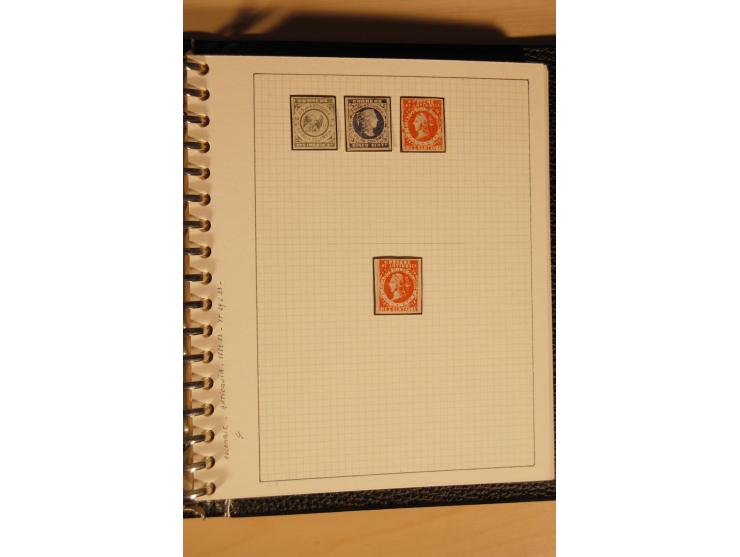 1859/1930 (ca.), ungebrauchte und gestempelte Sammlung mit Gebieten in 3 kleinen Ordnern, dabei bessere frühe Werte in zum Te