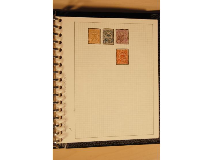 1859/1930 (ca.), ungebrauchte und gestempelte Sammlung mit Gebieten in 3 kleinen Ordnern, dabei bessere frühe Werte in zum Te