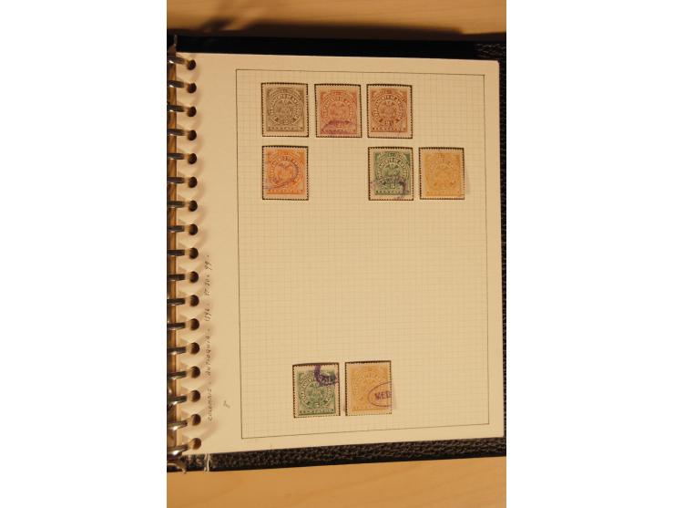 1859/1930 (ca.), ungebrauchte und gestempelte Sammlung mit Gebieten in 3 kleinen Ordnern, dabei bessere frühe Werte in zum Te