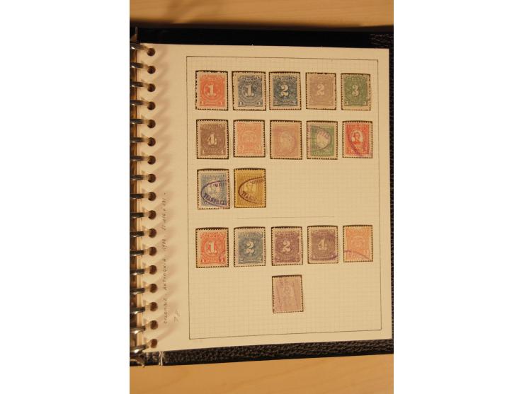 1859/1930 (ca.), ungebrauchte und gestempelte Sammlung mit Gebieten in 3 kleinen Ordnern, dabei bessere frühe Werte in zum Te