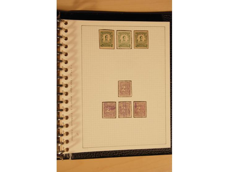 1859/1930 (ca.), ungebrauchte und gestempelte Sammlung mit Gebieten in 3 kleinen Ordnern, dabei bessere frühe Werte in zum Te
