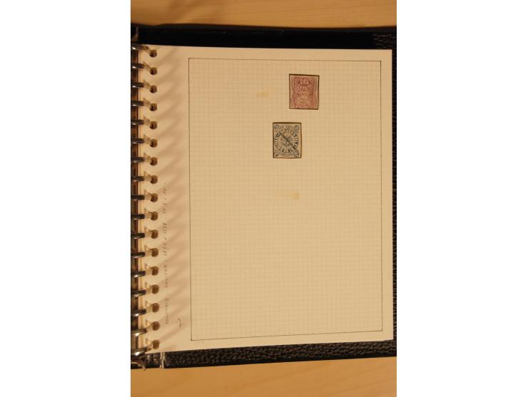 1859/1930 (ca.), ungebrauchte und gestempelte Sammlung mit Gebieten in 3 kleinen Ordnern, dabei bessere frühe Werte in zum Te