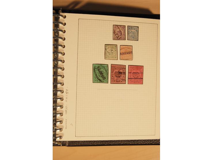 1859/1930 (ca.), ungebrauchte und gestempelte Sammlung mit Gebieten in 3 kleinen Ordnern, dabei bessere frühe Werte in zum Te