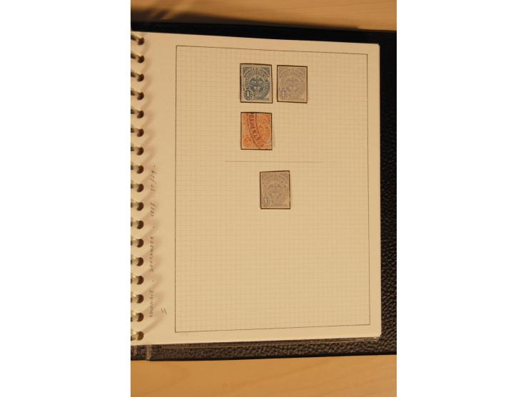 1859/1930 (ca.), ungebrauchte und gestempelte Sammlung mit Gebieten in 3 kleinen Ordnern, dabei bessere frühe Werte in zum Te