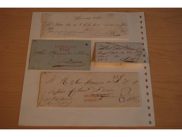 1805/65 (ca.), 34 Briefe bzw. wenige Vorderseiten Vorphilatelie bzw. unfrankiert, dabei seltene Stempel wie "OTAVu" in rot, R