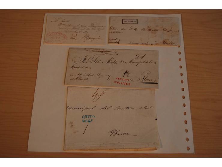 1805/65 (ca.), 34 Briefe bzw. wenige Vorderseiten Vorphilatelie bzw. unfrankiert, dabei seltene Stempel wie "OTAVu" in rot, R