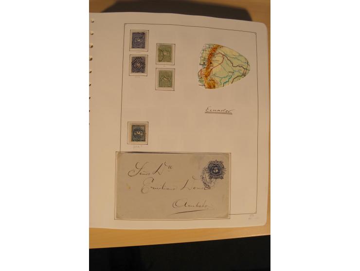 1865/2002 (ca.), meist gestempelte Sammlung mit 44 Briefen und Ganzsachen auf Albumblättern