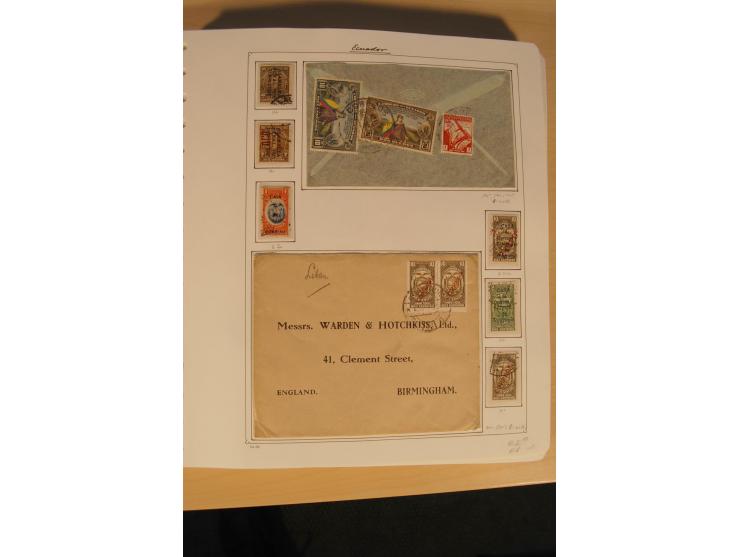 1865/2002 (ca.), meist gestempelte Sammlung mit 44 Briefen und Ganzsachen auf Albumblättern