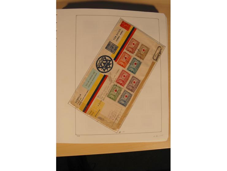 1865/2002 (ca.), meist gestempelte Sammlung mit 44 Briefen und Ganzsachen auf Albumblättern