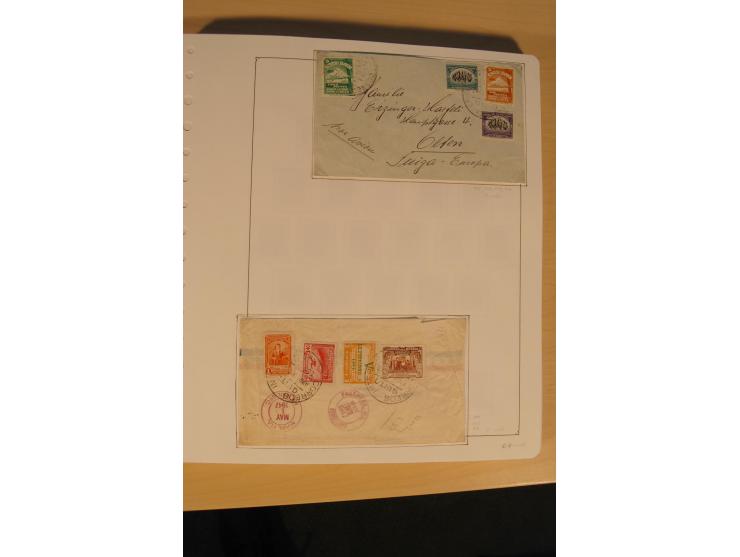 1865/2002 (ca.), meist gestempelte Sammlung mit 44 Briefen und Ganzsachen auf Albumblättern