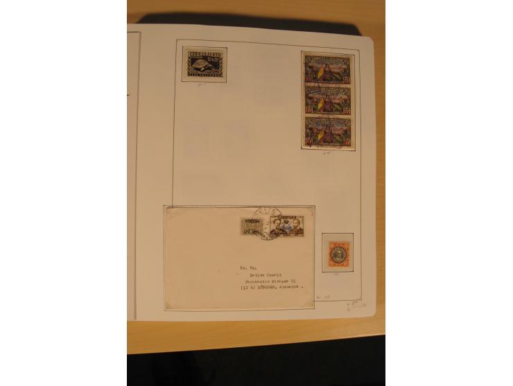 1865/2002 (ca.), meist gestempelte Sammlung mit 44 Briefen und Ganzsachen auf Albumblättern
