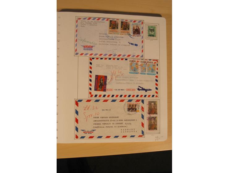 1865/2002 (ca.), meist gestempelte Sammlung mit 44 Briefen und Ganzsachen auf Albumblättern