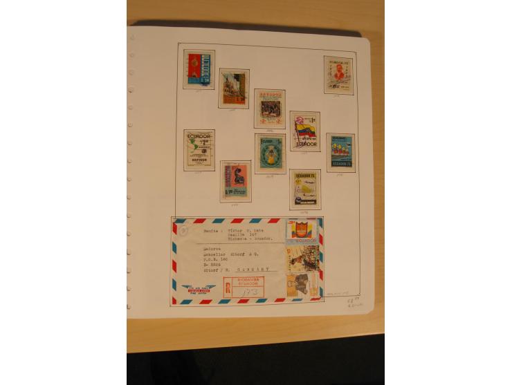 1865/2002 (ca.), meist gestempelte Sammlung mit 44 Briefen und Ganzsachen auf Albumblättern