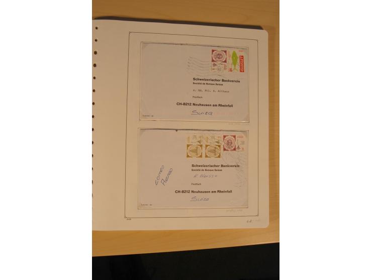 1865/2002 (ca.), meist gestempelte Sammlung mit 44 Briefen und Ganzsachen auf Albumblättern