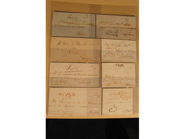 1780/1873 (ca.), mehr als 125 Vorphila- oder markenlose Briefe/Vorderseiten, dabei viele bessere Stempel, u.a. "CHIC", "CHUQU