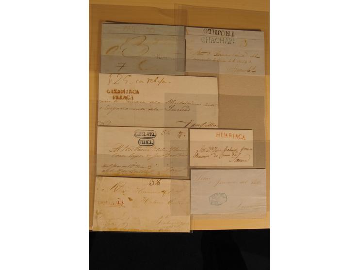 1780/1873 (ca.), mehr als 125 Vorphila- oder markenlose Briefe/Vorderseiten, dabei viele bessere Stempel, u.a. "CHIC", "CHUQU