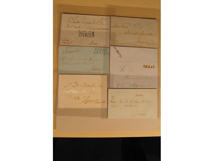 1780/1873 (ca.), mehr als 125 Vorphila- oder markenlose Briefe/Vorderseiten, dabei viele bessere Stempel, u.a. "CHIC", "CHUQU