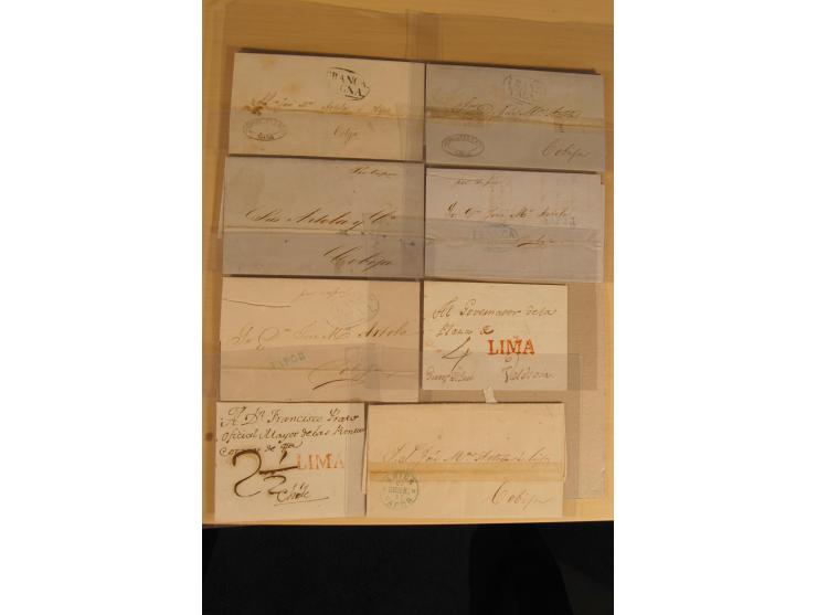 1780/1873 (ca.), mehr als 125 Vorphila- oder markenlose Briefe/Vorderseiten, dabei viele bessere Stempel, u.a. "CHIC", "CHUQU