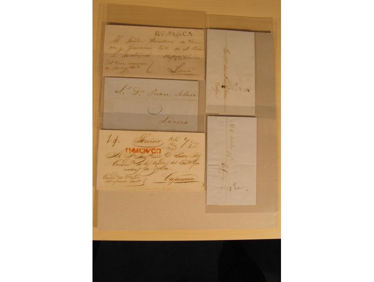 1780/1873 (ca.), mehr als 125 Vorphila- oder markenlose Briefe/Vorderseiten, dabei viele bessere Stempel, u.a. "CHIC", "CHUQU