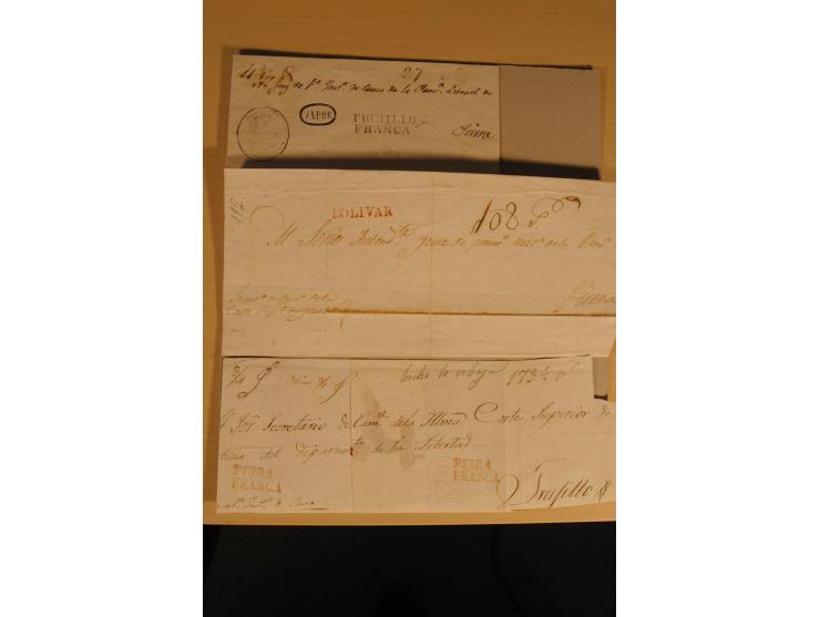 1780/1873 (ca.), mehr als 125 Vorphila- oder markenlose Briefe/Vorderseiten, dabei viele bessere Stempel, u.a. "CHIC", "CHUQU