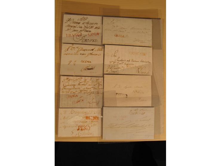 1780/1873 (ca.), mehr als 125 Vorphila- oder markenlose Briefe/Vorderseiten, dabei viele bessere Stempel, u.a. "CHIC", "CHUQU