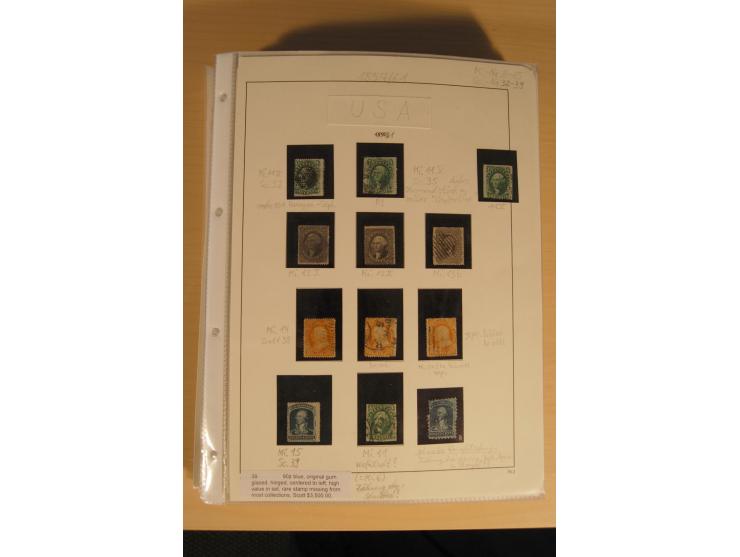 1847/93, gestempelte reichhaltige Sammlung mit Konföderierten Staaten sowie einer ganzen Reihe von zum Teil interessanten Bri
