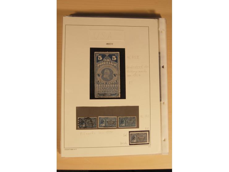 1847/93, gestempelte reichhaltige Sammlung mit Konföderierten Staaten sowie einer ganzen Reihe von zum Teil interessanten Bri