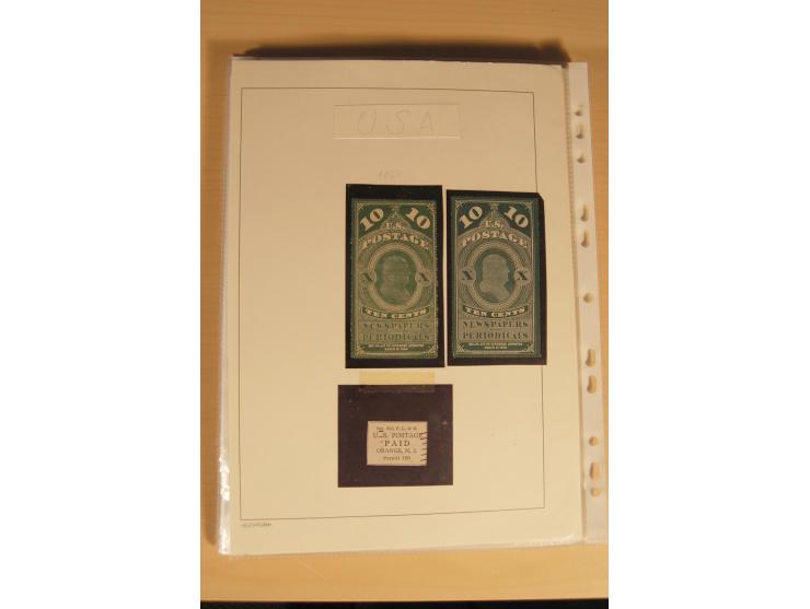 1847/93, gestempelte reichhaltige Sammlung mit Konföderierten Staaten sowie einer ganzen Reihe von zum Teil interessanten Bri