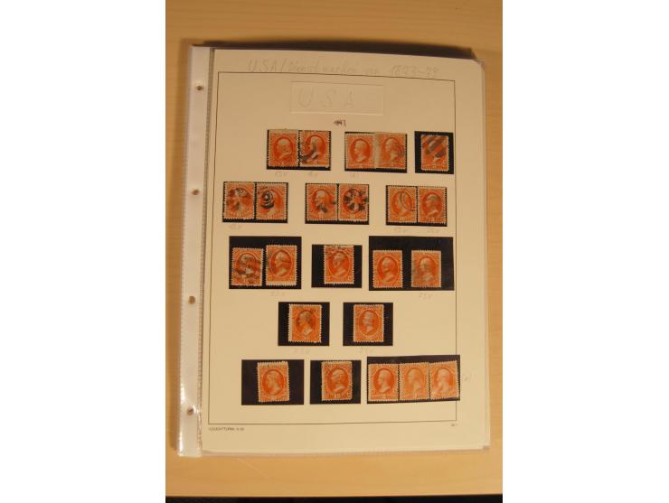 1847/93, gestempelte reichhaltige Sammlung mit Konföderierten Staaten sowie einer ganzen Reihe von zum Teil interessanten Bri