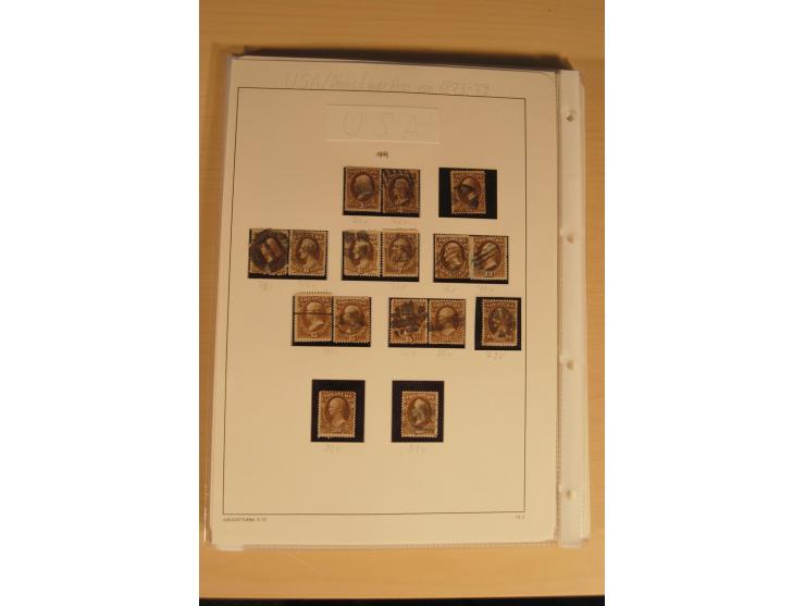 1847/93, gestempelte reichhaltige Sammlung mit Konföderierten Staaten sowie einer ganzen Reihe von zum Teil interessanten Bri