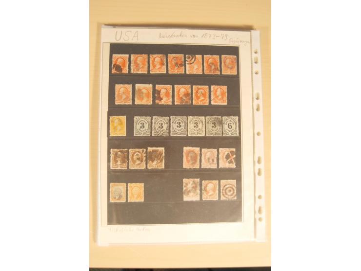 1847/93, gestempelte reichhaltige Sammlung mit Konföderierten Staaten sowie einer ganzen Reihe von zum Teil interessanten Bri