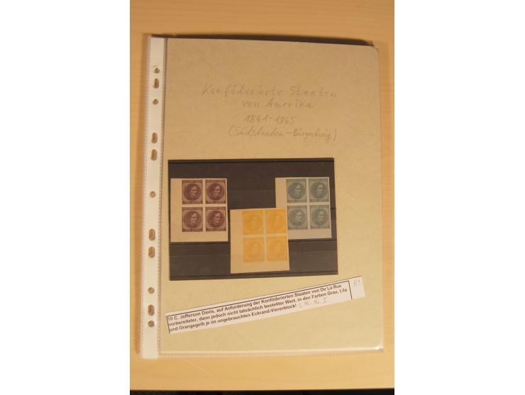 1847/93, gestempelte reichhaltige Sammlung mit Konföderierten Staaten sowie einer ganzen Reihe von zum Teil interessanten Bri